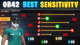 After OB42 update headshot sensitivity 🔥  Free fire one tap sensitivity  Headshot sensitivity [upl. by Frederique]