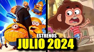 PRÓXIMAS PELÍCULAS ANIMADAS Y CARICATURAS QUE SE ESTRENAN EN JULIO 2024 [upl. by Sibylla]