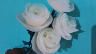 How to make rose from foam sheet step by step [upl. by Roter]