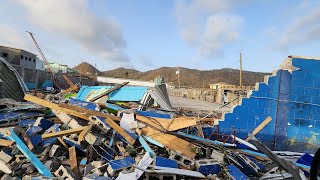 During and after Hurricane Beryl in Carriacou [upl. by Aneetsyrk]