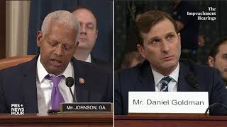 WATCH Rep Hank Johnson’s full questioning of Democratic counsel  Trumps first impeachment [upl. by Rep]