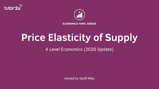 Explaining Price Elasticity of Supply I ALevel amp IB Economics [upl. by Nylekcaj]