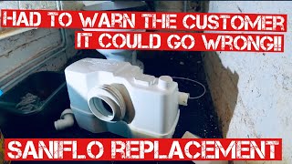 SANIFLO REPLACEMENT How to fit a MACERATOR Plumbing how to Uk [upl. by Towbin]