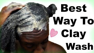 Bentonite Clay Natural Hair WASH DAY Routine  Does Bentonite Clay Clarify Natural Hair [upl. by Llebiram281]