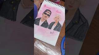 Rose and Bruno Mars painting youtuneshorts art rosé brunomars [upl. by Akibma176]