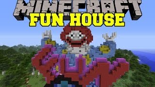 Minecraft FUN HOUSE A RIDE THROUGH PURE EVIL Map [upl. by Dacey]