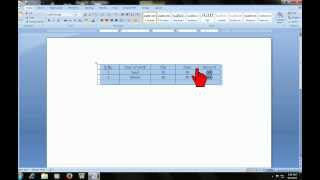 How to Insert table in MS word 2007 in shortcut keys [upl. by Leksehc]