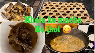 Khola ko macha ko jhol akdamai swadista wow 😯 food cookingshow recipe cooking Lanka’s cooking [upl. by Renckens]