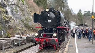 Dreikönigsdampf 2023 mit 01 202 auf der Schwarzwaldbahn [upl. by Lindner]