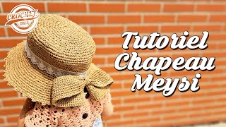 Tutoriel Chapeau Meysi en Raphia au Crochet [upl. by Acirtap852]