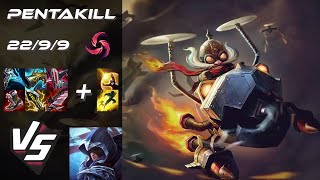 MID Corki vs Talon PENTAKILL  NA Grandmaster Patch 1421 [upl. by Sivam]