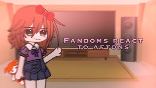 Fandoms react to eachotherFnafAfton familyunrealistic [upl. by Ertnod]