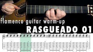 Flamenco Guitar Warmup 09  Rasgueado 1 [upl. by Mahau770]