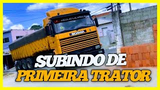 Veja SCANIA SUBINDO DE PRIMEIRA TRATOR 😱nicolaucacambeiro113 [upl. by Moorefield]