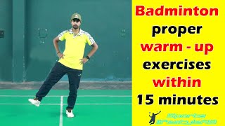 Badminton Specific Warm Up In 15 MINUTES  BWF exercises recommendations  badminton [upl. by Viquelia]