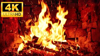 🔥 FIREPLACE Ultra HD 4K Relaxing Fireplace with Enchanting Flames amp Burning Logs Sounds [upl. by Bonnee]