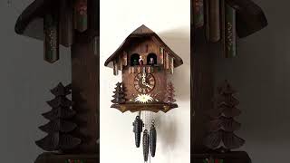 Vintage Swiss Chalet style cuckoo clock Made in W Germany 1986 Edelweiss amp Der Froliche Wanderer [upl. by Divd664]