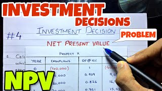 4 Net Present Value NPV  Investment Decision  Financial Management  BCOM  BBA  CMA [upl. by Tengdin483]