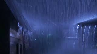 Rain on Roof  Overcome Insomnia Instantly with Real Hurricane Powerful Rain amp Thunder Sounds [upl. by Arne]