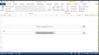 Insert numbered equations in Word [upl. by Anole132]