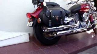 Yamaha DragStar 1100 with Vance amp Hines Slash Cut Slip Ons pipes [upl. by Jard]