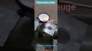 Erichsen Cupping Test Ductility TestSheet metal testShorts Video [upl. by Vizzone]