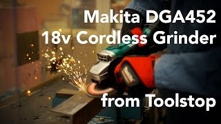 Makita DGA452 18v Cordless Angle Grinder from Toolstop [upl. by Mccallum]