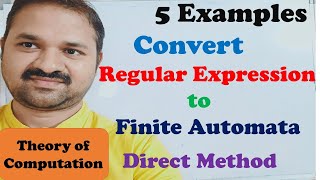 Conversion of Regular expression to Finite Automata using Direct Method  Theory of computation [upl. by Eahsed]