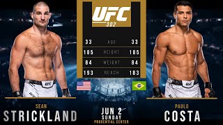 SEAN STRICKLAND vs PAULO COSTA FULL FIGHT UFC 302 [upl. by Elokkin175]