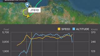 REKAMAN FLIGHT RADAR 24 JATUHNYA LION AIR JT610 [upl. by Philander]