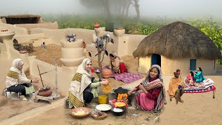 Ancient Village Life Pakistan  Village Women Morning Routine in Fog  Village Traditional Food [upl. by Greenburg102]