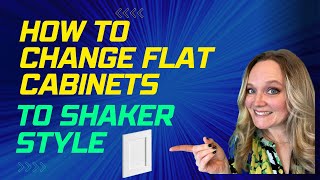 How to refinish flat cabinet doors into shaker style cabinets diyprojects [upl. by Kong]