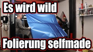 Wir folieren den BMW selber  es wird wild  Folie gerissen [upl. by Myrah]