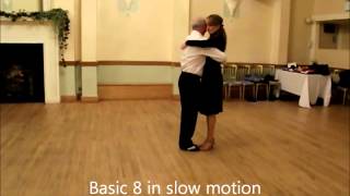 Argentine Tango lesson 1  Basic 8 steps [upl. by Grochow]