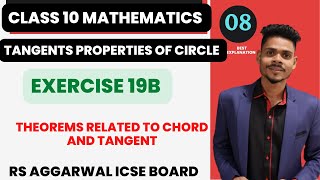 Class 10 mathsTangents properties of circletheorems related to chord and tangentrs aggarwal icse [upl. by Otsedom765]