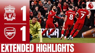 Salah amp Gabriel in actionpacked Premier League tie  Liverpool 11 Arsenal  Extended Highlights [upl. by Herriott]