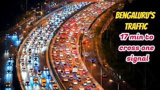 Bengalurus Traffic Jams  Indian Top worst traffic City Bengaluru  17 min to cross single signal [upl. by Alwitt]