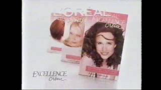 Lorêal Excellence creme commercial 2000 featuring Andie MacDowell [upl. by Ynnos164]