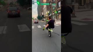 Kx65 wheelies on broad street philly [upl. by Hollington810]