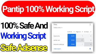 Pantip 100 Working Script  Adsense And ADX Pantip Script  Adsense Active Dashboard Pantip [upl. by Fernand]