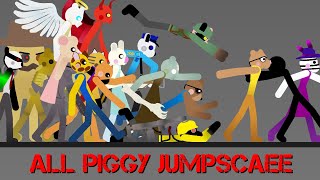 All Piggy Jumpscare Stick Nodes Animation [upl. by Eynenihc]