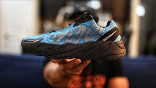 YEEZY 700 MNVN BRIGHT CYAN REVIEW amp ON FEET [upl. by Keen]