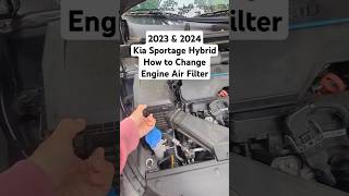 2023 amp 2024 Kia Sportage Hybrid  How to Change Engine Air Filter [upl. by Zwiebel]