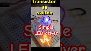 NPN transistor as switch transistorasaswitch pnp transistor switch simple bc547 [upl. by Aralk]