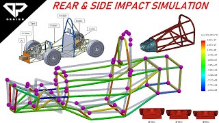 Rear Impact and Side Impact Analysis of Formula Student Chassis  FSAE  BAJA SAE  DP DESIGN [upl. by Estel]