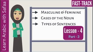 Lesson 4  Part 3  Types of Sentences in Arabic  Arabic FastTrack Series  Learn with Safaa [upl. by Eiaj]