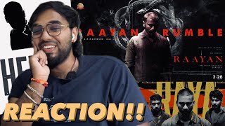 Raayan Rumble Lyric Video  REACTION  Raayan Dhanush  Sun Pictures  AR Rahman  Arivu [upl. by Hnahym]