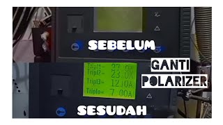 mengganti lapisan polarize lcd relay sepam schneider yang tulisannya sudah tidak terlihat [upl. by Onek]