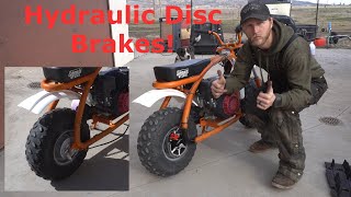 Mini Bike Hydraulic Disc Brake Conversion [upl. by Ggerk188]