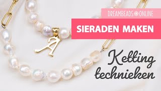 Hoe maak je een sieraden ketting  DIY Basistechnieken SIERADEN MAKEN ★ Dreambeads Online [upl. by Yhtak219]